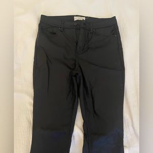 We The Free leather straight leg pant with slit